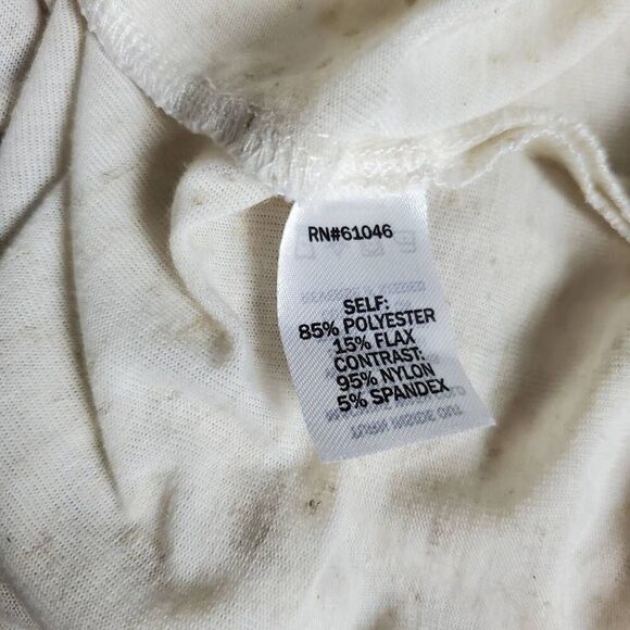 Vanity Women’s Racerback Tank Top Medium Ivory Lace Back Cross Graphic - Picture 5 of 6